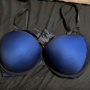 Torrid Blue Mesh Plunge Push Up Bra Women's Size 42DDD